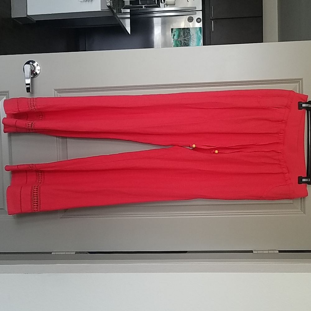 Flowy red pants